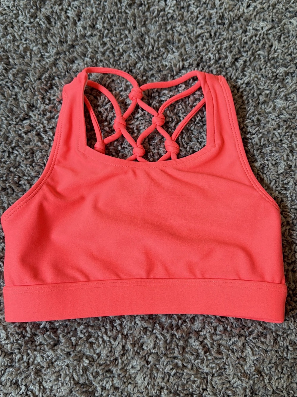 Rebel Athletic Girls Coral Knot-Back Top